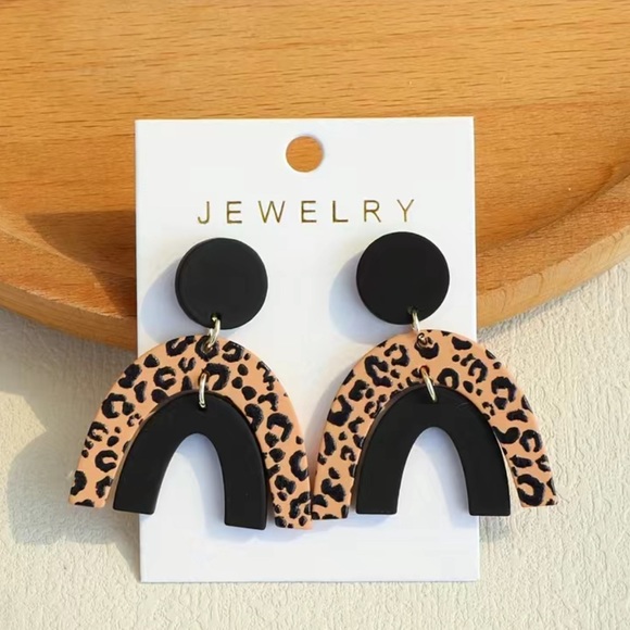 Jewelry - NWT Rainbow Cheetah Post Earrings